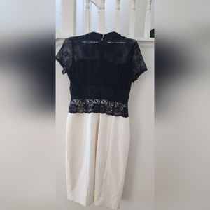 NY&CO Mendes Collection Dress Size 12 Formal Midi Lace Black